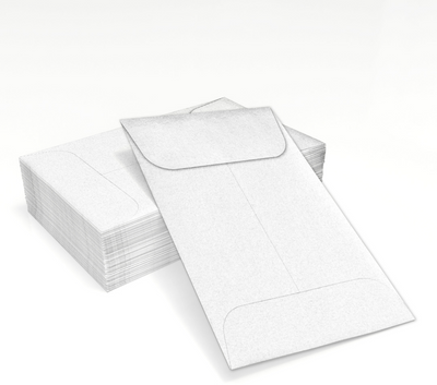 Crystal White Metallic 32lb #1 Coin Envelopes (2 1/4 x 3 1/2)
