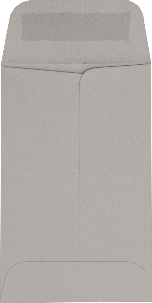 Pastel Gray 24lb #1 Coin Envelopes (2 1/4 x 3 1/2)