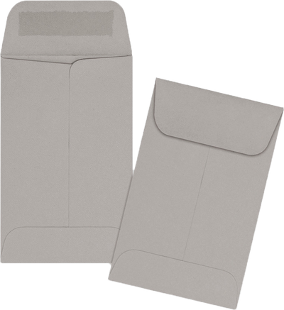 Pastel Gray 24lb #1 Coin Envelopes (2 1/4 x 3 1/2)