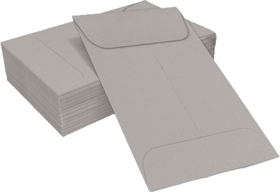 Pastel Gray 24lb #1 Coin Envelopes (2 1/4 x 3 1/2)