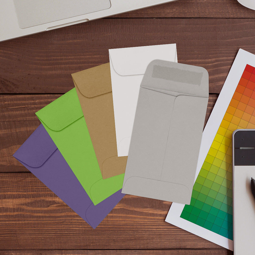 Pastel Gray 24lb #1 Coin Envelopes (2 1/4 x 3 1/2)