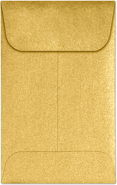 Gold Metallic 32lb #1 Coin Envelopes (2 1/4 x 3 1/2)