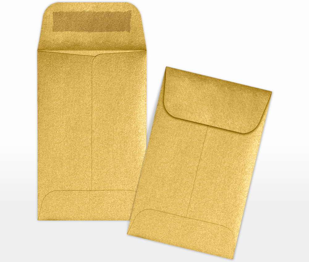 Gold Metallic 32lb #1 Coin Envelopes (2 1/4 x 3 1/2)