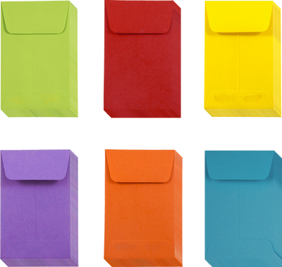 Assorted #1 Coin Envelope (2 1/4 x 3 1/2) - 150 Pack