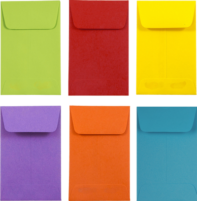Assorted #1 Coin Envelope (2 1/4 x 3 1/2) - 150 Pack