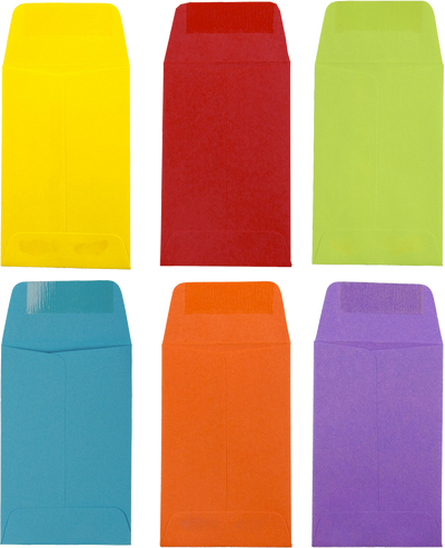 Assorted #1 Coin Envelope (2 1/4 x 3 1/2) - 150 Pack
