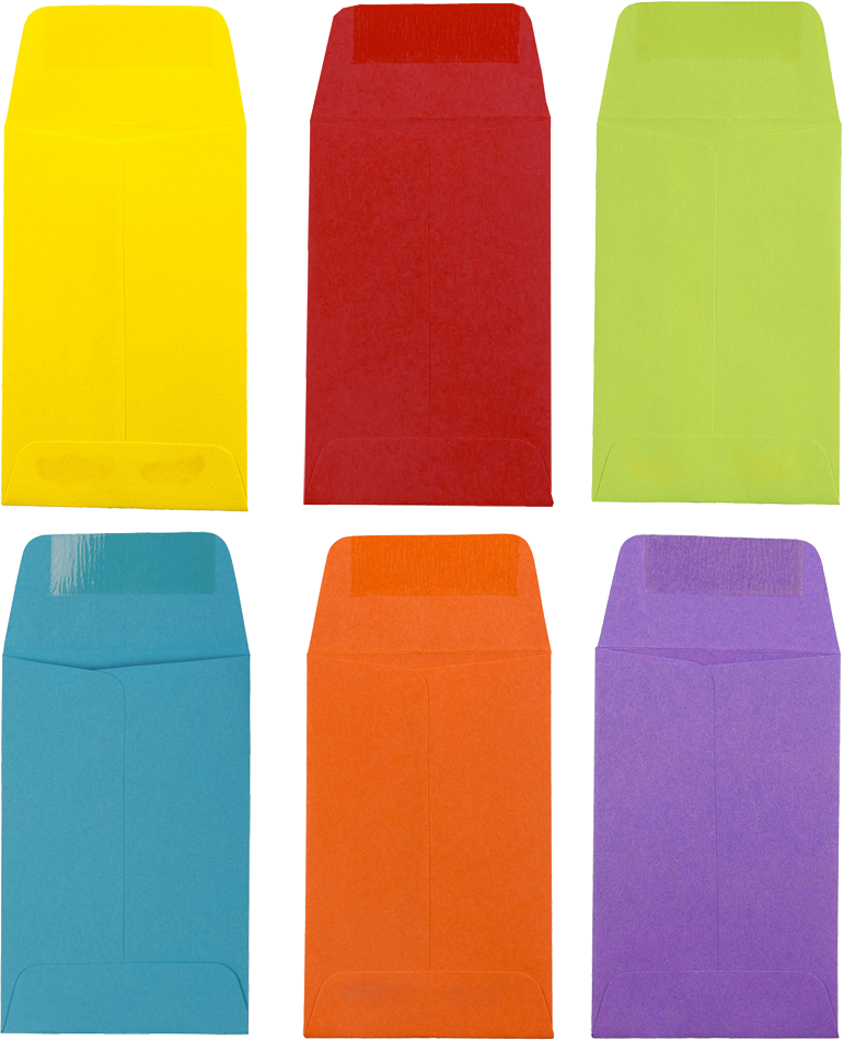 Assorted #1 Coin Envelope (2 1/4 x 3 1/2) - 150 Pack