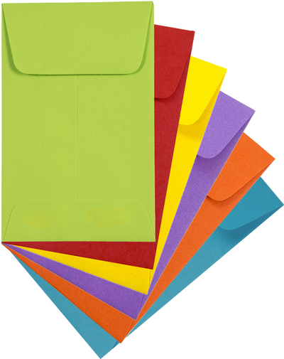Assorted #1 Coin Envelope (2 1/4 x 3 1/2) - 150 Pack