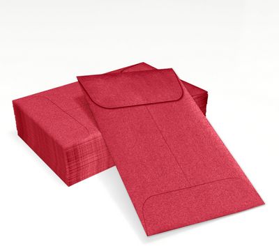 Jupiter Red Metallic 32lb #1 Coin Envelopes (2 1/4 x 3 1/2)