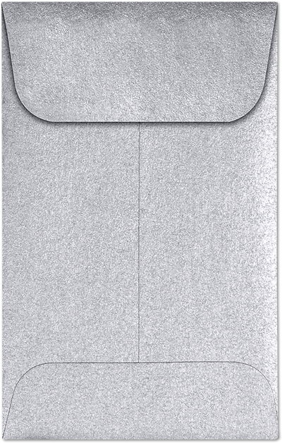 Silver Metallic 32lb #1 Coin Envelopes (2 1/4 x 3 1/2)