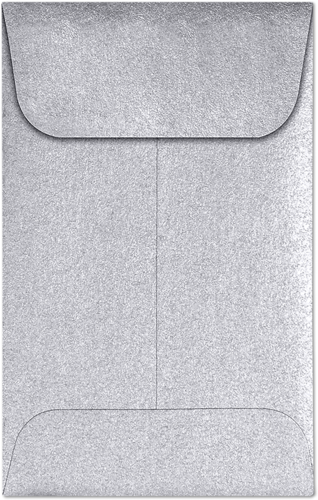 Silver Metallic 32lb #1 Coin Envelopes (2 1/4 x 3 1/2)