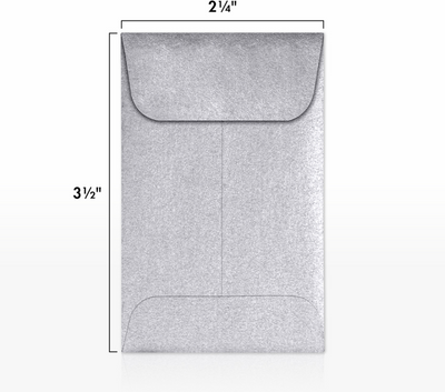 Silver Metallic 32lb #1 Coin Envelopes (2 1/4 x 3 1/2)