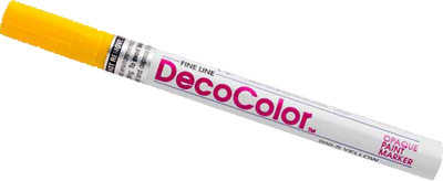 Yellow Fine Line Opaque Paint Markers