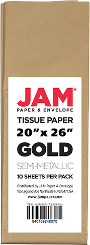 Gold Tissue Paper (20 x 26) - 10 Sheets