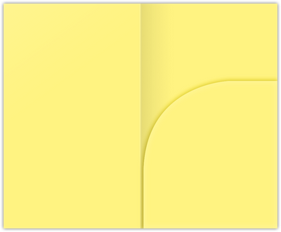 Canary Smooth 140lb 2 3/4 x 4 1/2 One Curved Pocket Key Card Holders with 3 Inch Pocket