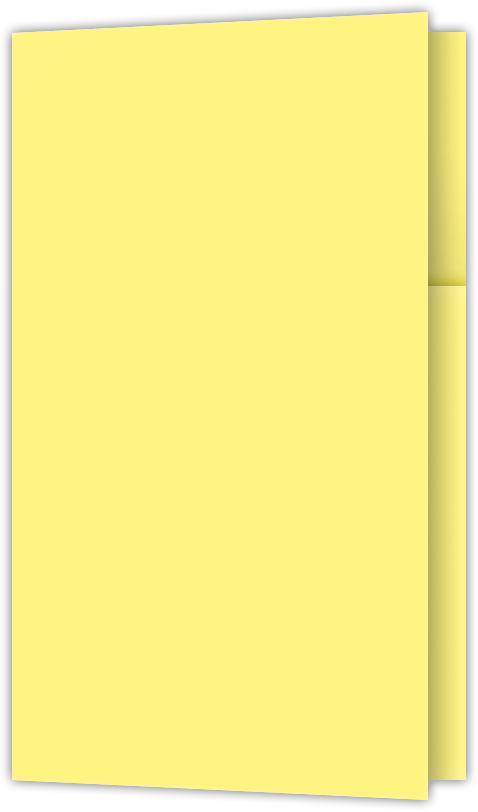 Canary Smooth 140lb 2 3/4 x 4 1/2 One Curved Pocket Key Card Holders with 3 Inch Pocket