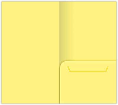 Canary Smooth 140lb 3 3/8 x 6 One Pocket Key Card Holders with 2 1/2 Inch Pocket