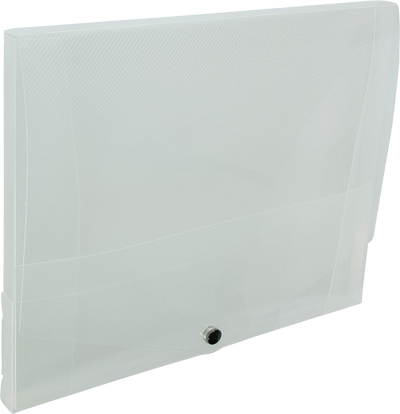Clear Medium 10 x 12 1/2 x 3/4 Plastic Portfolios with Snap