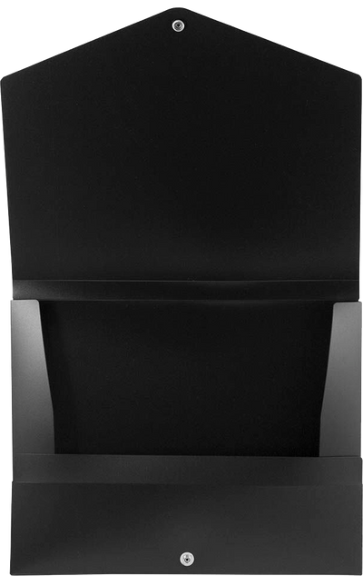 Black Medium 10 x 12 1/2 x 3/4 Plastic Portfolios with Snap
