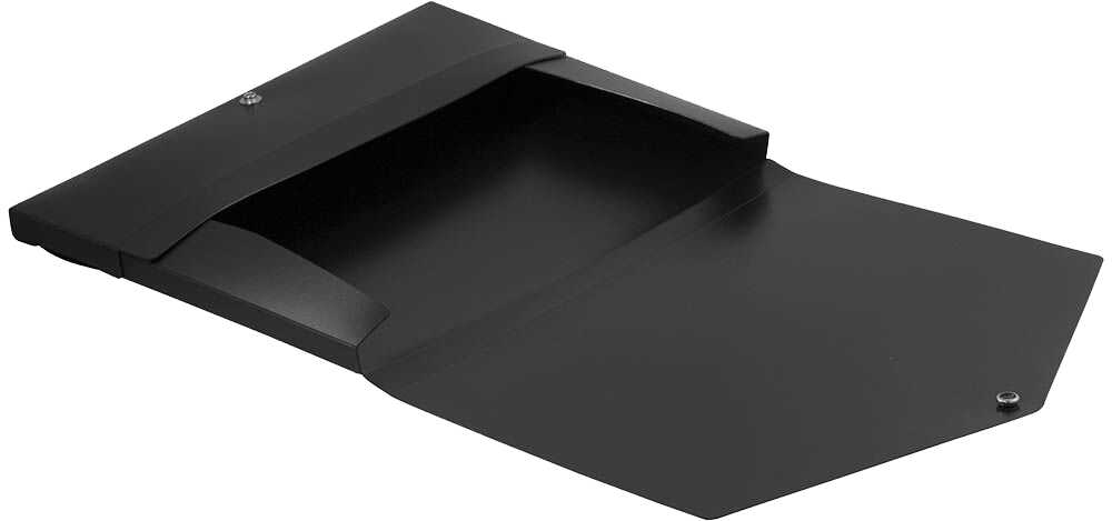 Black Medium 10 x 12 1/2 x 3/4 Plastic Portfolios with Snap