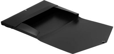 Black Medium 10 x 12 1/2 x 3/4 Plastic Portfolios with Snap