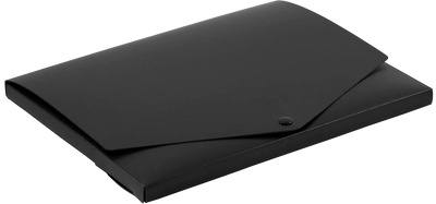 Black Medium 10 x 12 1/2 x 3/4 Plastic Portfolios with Snap