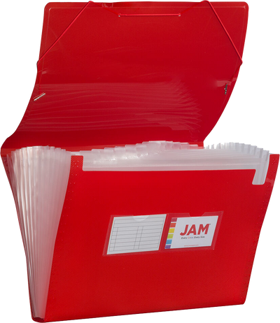 Red Legal Size 13 Pocket Expanding Files (10 x 15)