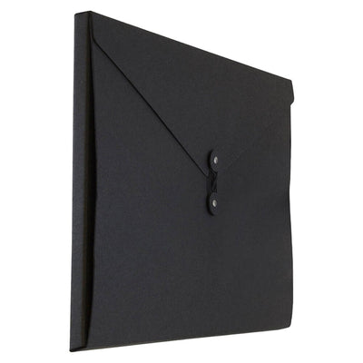 Black Kraft Large 9 1/4 x 14 x 3/8 Button and String Portfolios