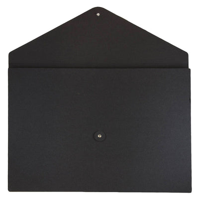 Black Kraft Large 9 1/4 x 14 x 3/8 Button and String Portfolios