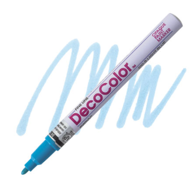 Light Blue Fine Line Opaque Paint Markers