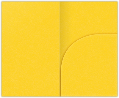 Lemon Drop Vellum 100lb 2 3/4 x 4 1/2 One Curved Pocket Key Card Holders with 3 Inch Pocket