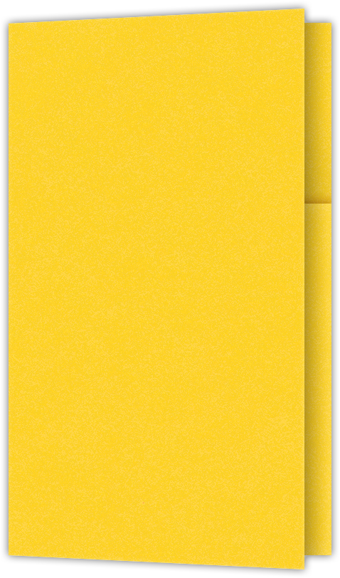 Lemon Drop Vellum 100lb 2 3/4 x 4 1/2 One Curved Pocket Key Card Holders with 3 Inch Pocket