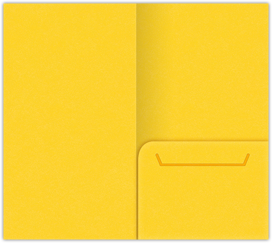 Lemon Drop Vellum 100lb 3 3/8 x 6 One Pocket Key Card Holders with 2 1/2 Inch Pocket
