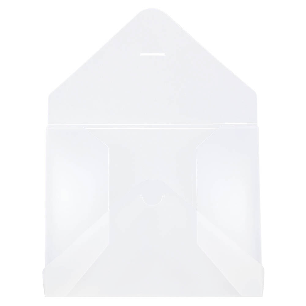 Clear Frost 9 1/2 x 11 7/8 x 1/4 Plastic Portfolios Tuck Flap