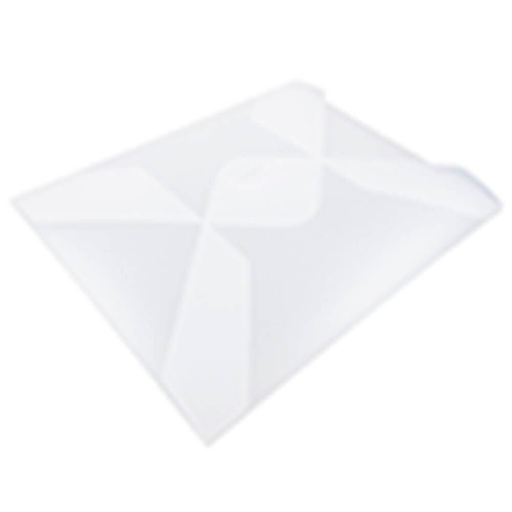Clear Frost 9 1/2 x 11 7/8 x 1/4 Plastic Portfolios Tuck Flap