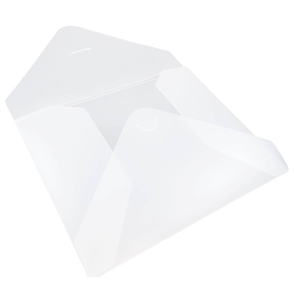Clear Frost 9 1/2 x 11 7/8 x 1/4 Plastic Portfolios Tuck Flap