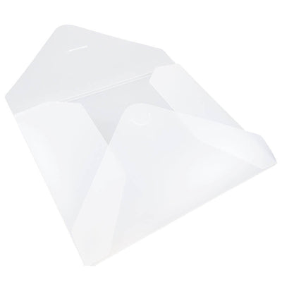 Clear Frost 9 1/2 x 11 7/8 x 1/4 Plastic Portfolios Tuck Flap