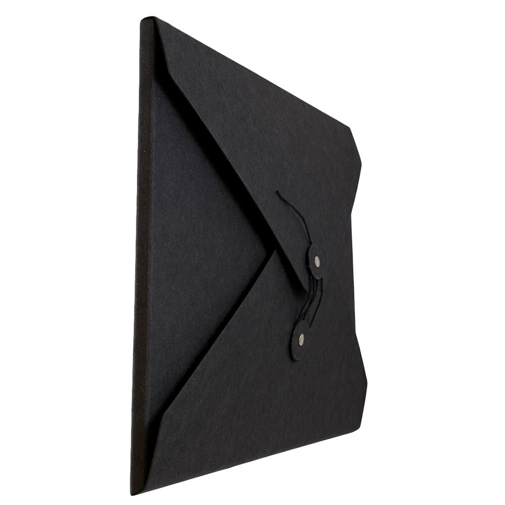 Black Kraft Medium 9 1/2 x 12 x 1/4 Button and String Portfolios
