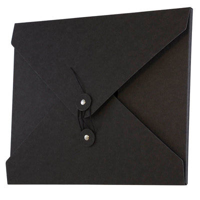 Black Kraft Medium 9 1/2 x 12 x 1/4 Button and String Portfolios