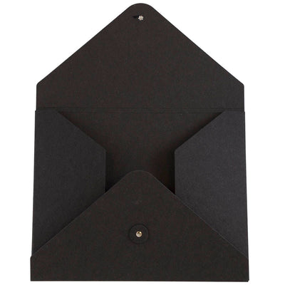 Black Kraft Medium 9 1/2 x 12 x 1/4 Button and String Portfolios