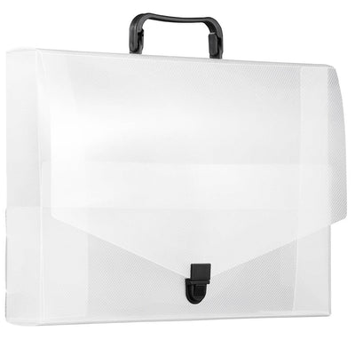Clear Grid 10 x 15 x 2 Plastic Portfolios with Handle