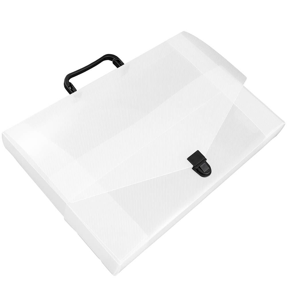 Clear Grid 10 x 15 x 2 Plastic Portfolios with Handle