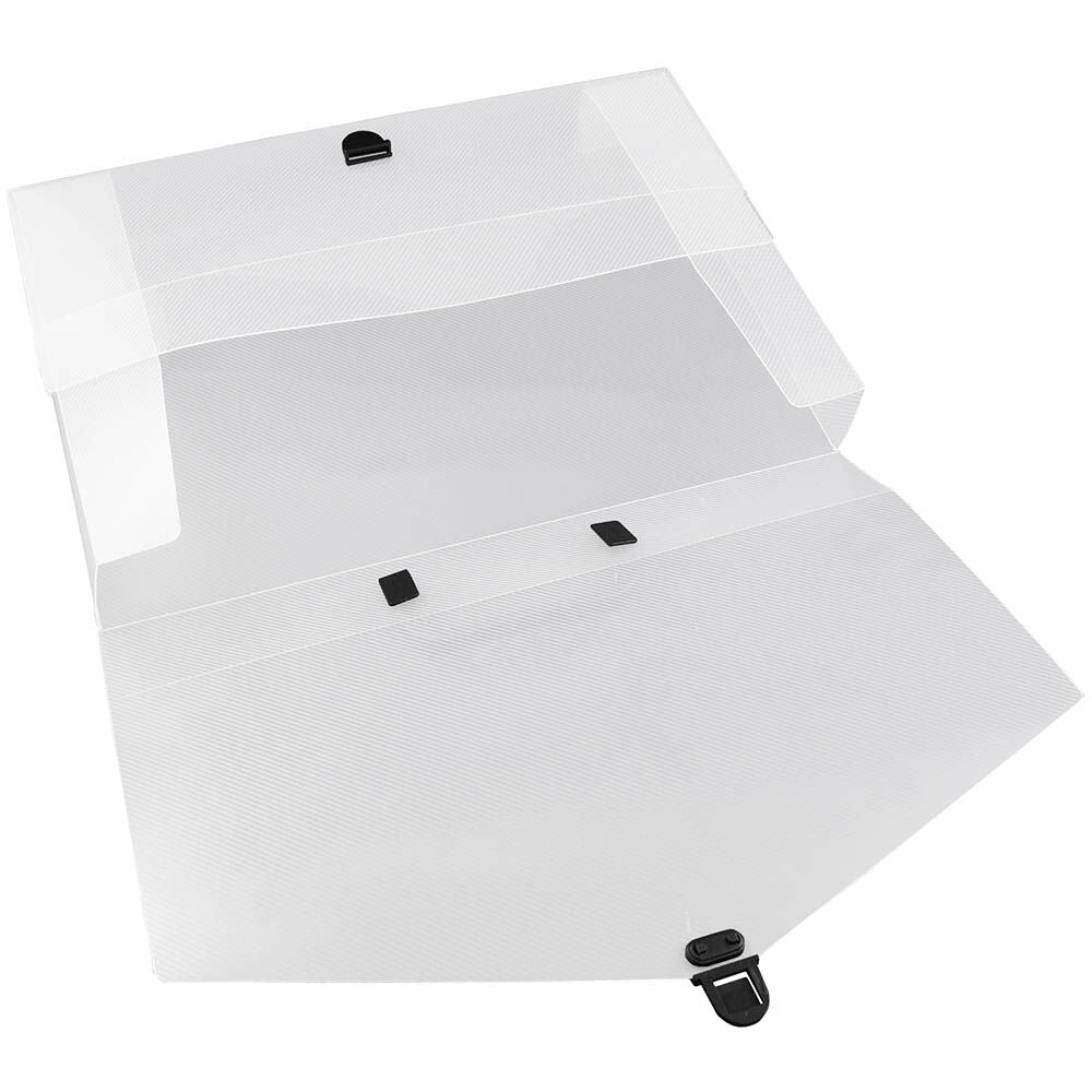 Clear Grid 10 x 15 x 2 Plastic Portfolios with Handle