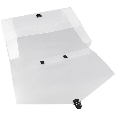 Clear Grid 10 x 15 x 2 Plastic Portfolios with Handle