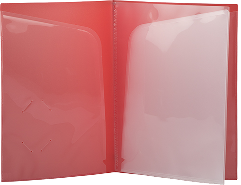 Red 9 x 12 High Pocket Plastic 6 High Pocket Folders