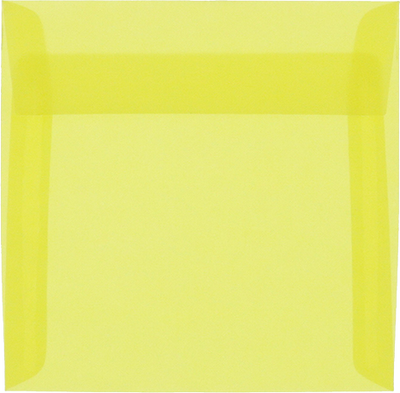 Primary Yellow Translucent 30lb 6 1/2 x 6 1/2 Square Envelopes