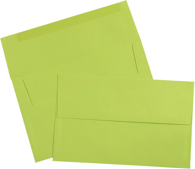 Wasabi Lime Green 32lb A10 Invitation Envelopes (6 x 9 1/2)