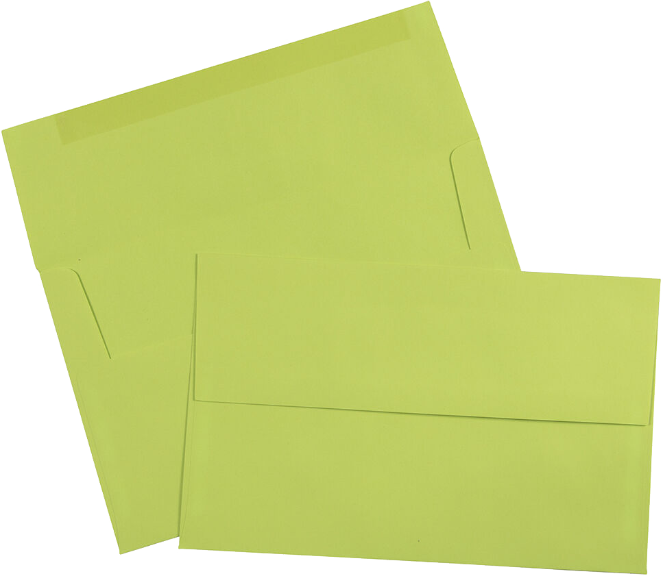 Wasabi Lime Green 32lb A10 Invitation Envelopes (6 x 9 1/2)
