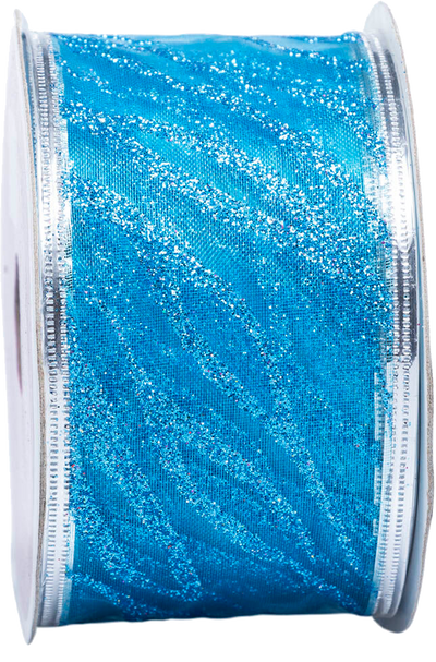 Blue Wave Glitter 3 Yards Ribbon