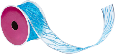 Blue Wave Glitter 3 Yards Ribbon
